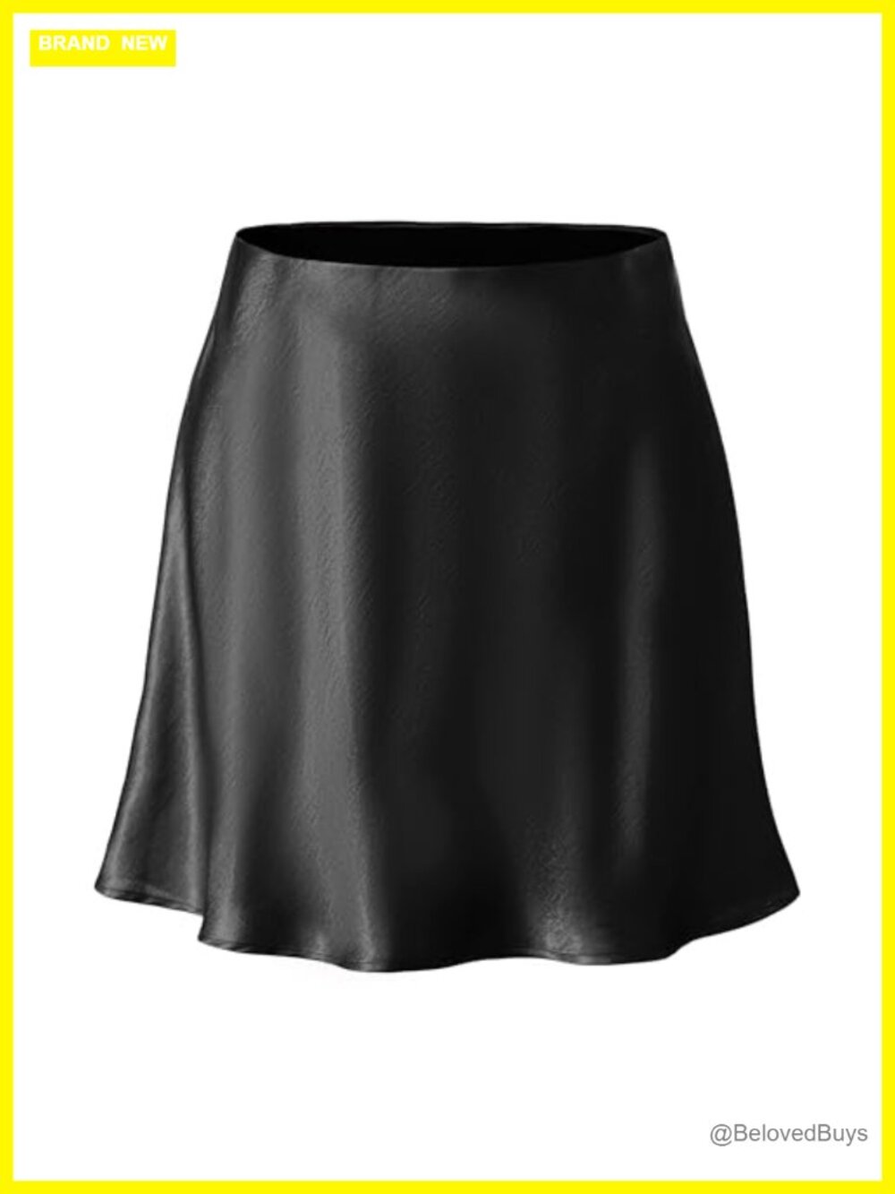 Silky Satin Mini Skirt High Waist Bias Cut A Line Short Skirt for Women